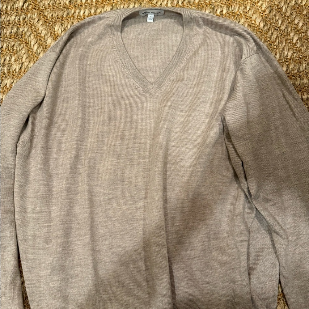 Peter Millar Tan Sweater, Nwot, L - image 2